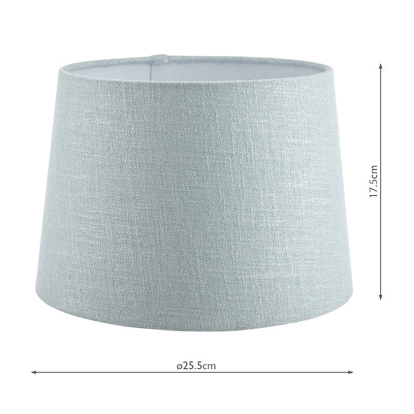 Laura Ashley Bacall Linen Empire Drum Shade Duck Egg Blue 25cm/10 inch – from Amos Lighting + Home