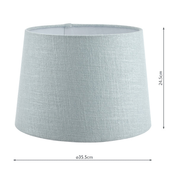 Laura Ashley Bacall Linen Empire Drum Shade Duck Egg Blue 35cm/14 inch – from Amos Lighting + Home