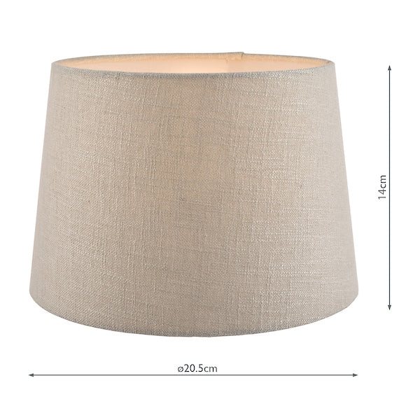 Laura Ashley Bacall Linen Empire Drum Shade Silver 20cm/8 inch – from Amos Lighting + Home