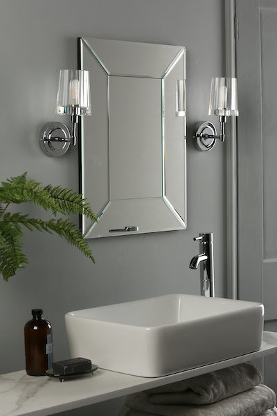 Laura Ashley Blake Bathroom Wall Light Crystal Polished Chrome IP44 – from Amos Lighting + Home