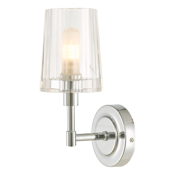 Laura Ashley Blake Bathroom Wall Light Crystal Polished Chrome IP44 – from Amos Lighting + Home