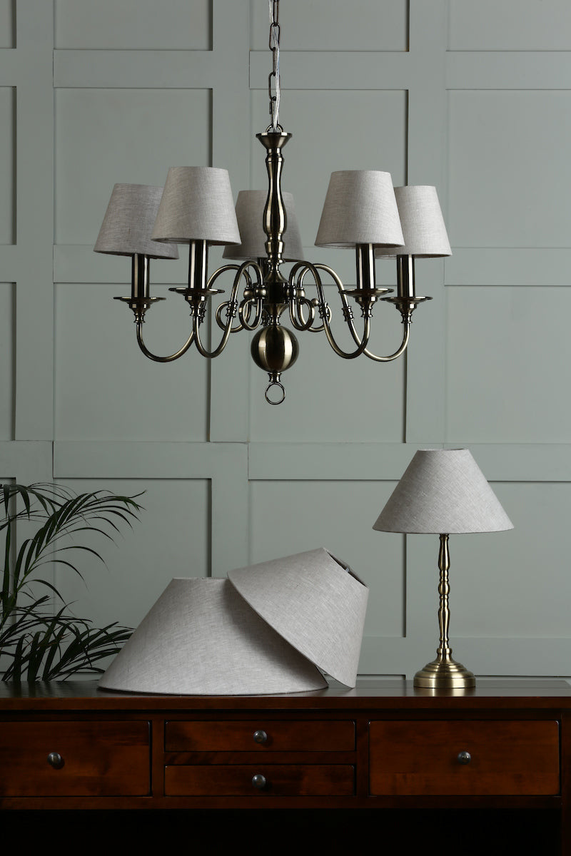 Laura Ashley Bray Shade Natural Linen 14cm/5 inch – from Amos Lighting + Home