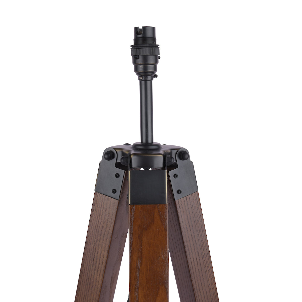 Laura Ashley Burdale Tripod Floor Lamp Dark Wood Base – from Amos Lighting + Home