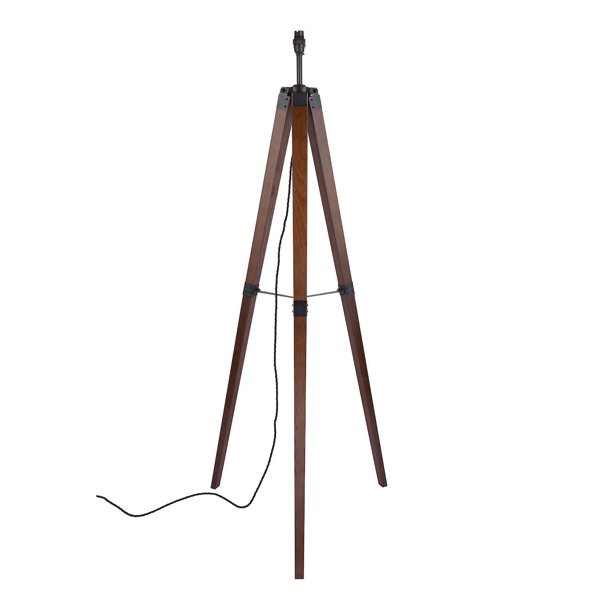 Laura Ashley Burdale Tripod Floor Lamp Dark Wood Base – from Amos Lighting + Home