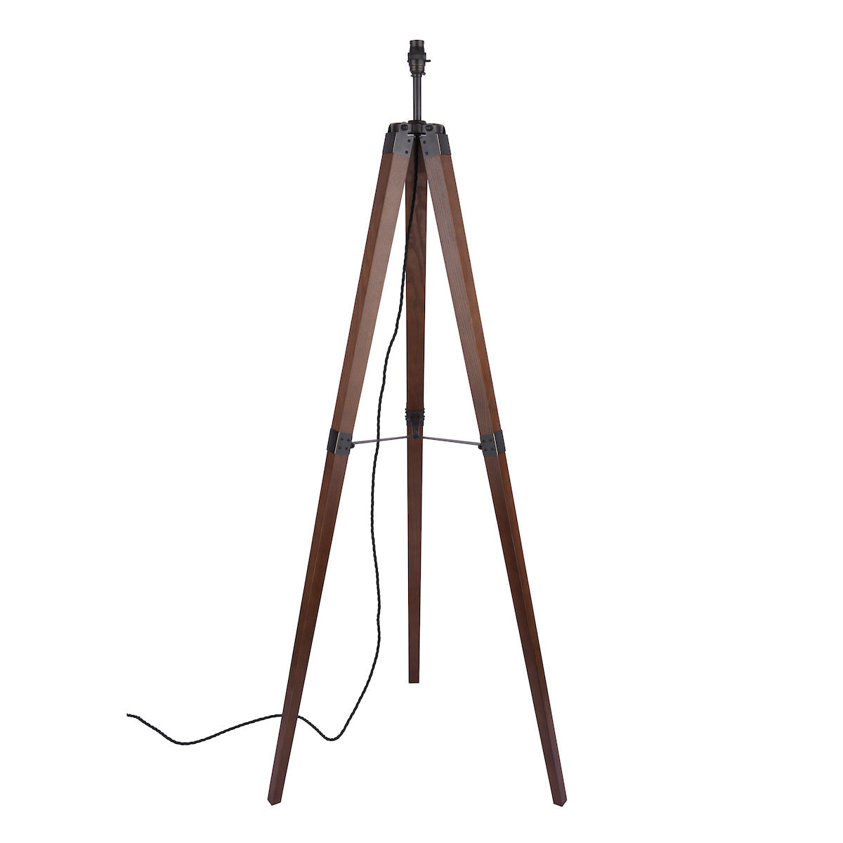 Laura Ashley Burdale Tripod Floor Lamp Dark Wood Base – from Amos Lighting + Home