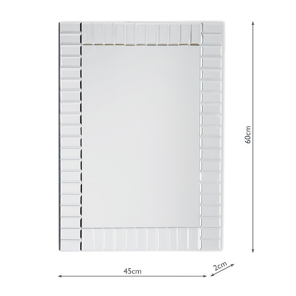 Laura Ashley Capri Small Rectangle Bevelled Mirror 60 x 45cm – from Amos Lighting + Home