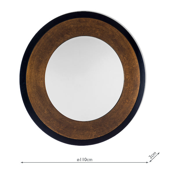 Laura Ashley Cara Round Mirror 110cm – from Amos Lighting + Home