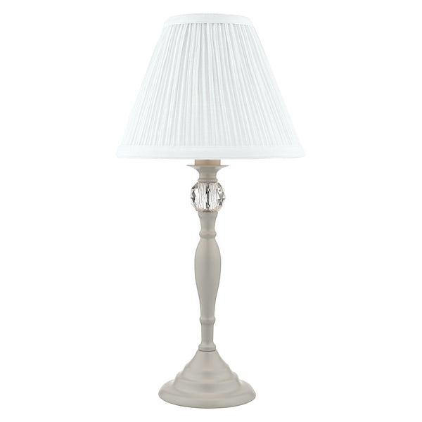 Laura Ashley Ellis Table Lamp Grey Table Lamp Ivory Shade – from Amos Lighting + Home