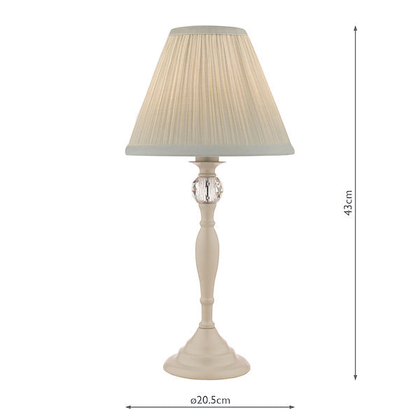 Laura Ashley Ellis Table Lamp Grey Table Lamp Ivory Shade – from Amos Lighting + Home