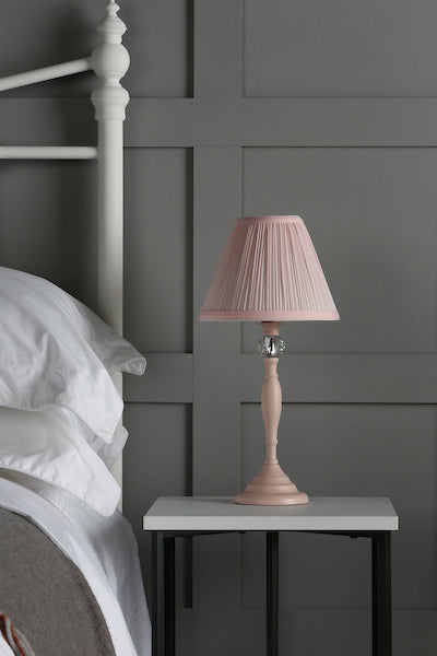 Laura Ashley Ellis Table Lamp Pink with Blush Shade – from Amos Lighting + Home