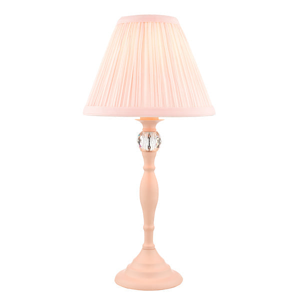 Laura Ashley Ellis Table Lamp Pink with Blush Shade – from Amos Lighting + Home