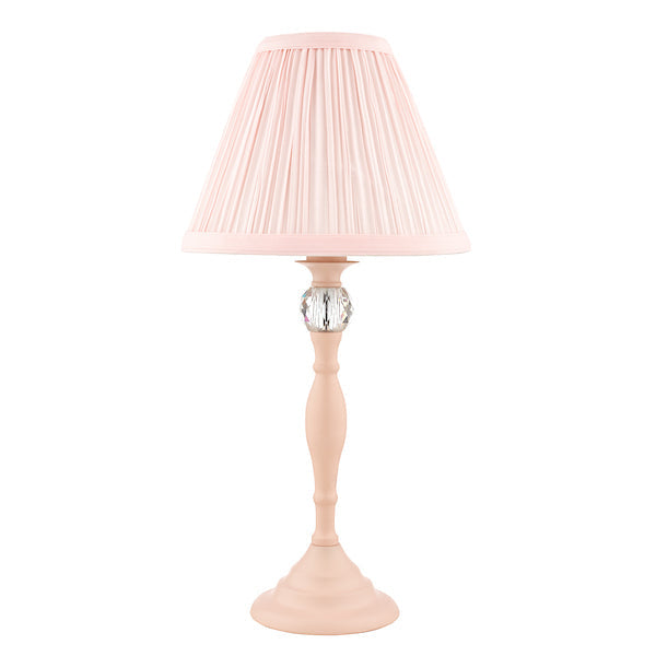 Laura Ashley Ellis Table Lamp Pink with Blush Shade – from Amos Lighting + Home