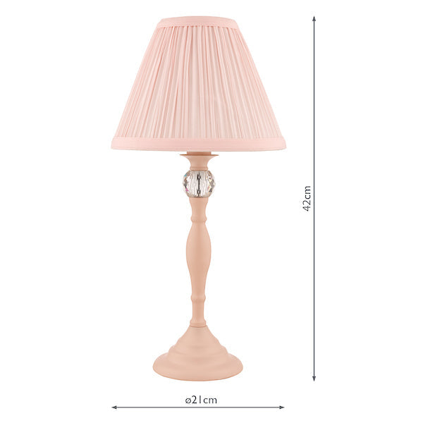 Laura Ashley Ellis Table Lamp Pink with Blush Shade – from Amos Lighting + Home