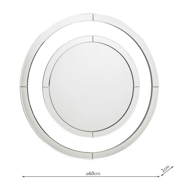 Laura Ashley Evie Small Round Mirror 60cm – from Amos Lighting + Home