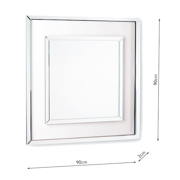 Laura Ashley Evie Square Mirror 90cm – from Amos Lighting + Home