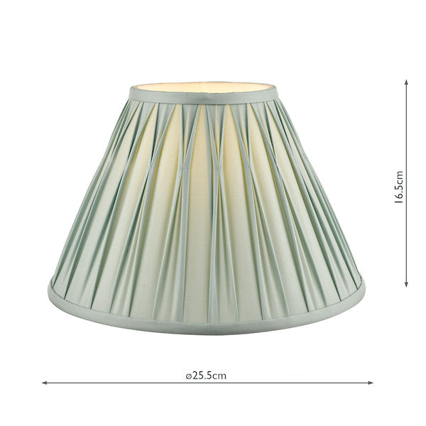 Laura Ashley Fenn Silk Empire Drum Shade Duck Egg 25cm/10 inch – from Amos Lighting + Home