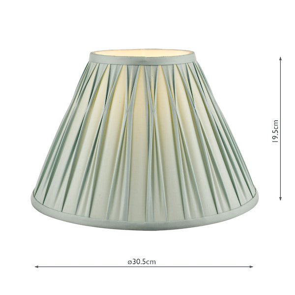 Laura Ashley Fenn Silk Empire Drum Shade Duck Egg 30cm/12 inch – from Amos Lighting + Home