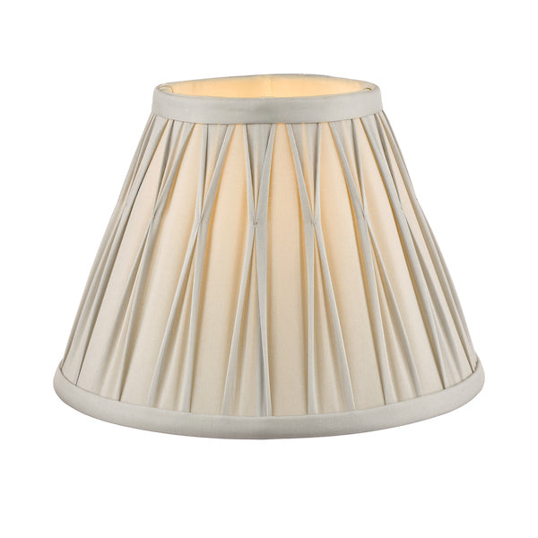 Laura Ashley Fenn Silk Empire Drum Shade Silver 20cm/8 inch – from Amos Lighting + Home