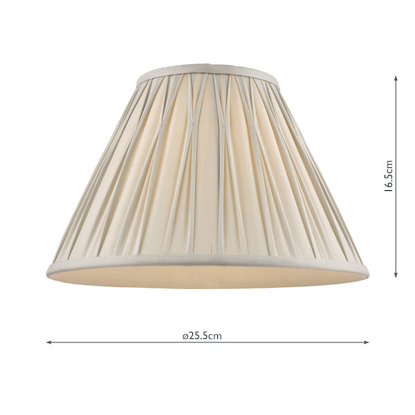 Laura Ashley Fenn Silk Empire Drum Shade Silver 25cm/10 inch – from Amos Lighting + Home