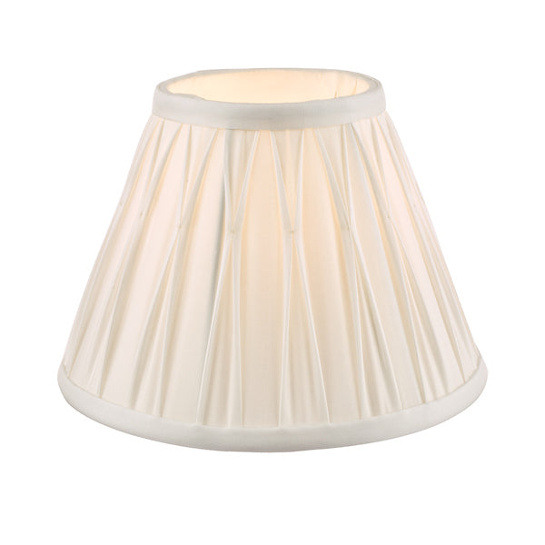Laura Ashley Fenn Silk Empire Drum Shade White 20cm/8 inch – from Amos Lighting + Home