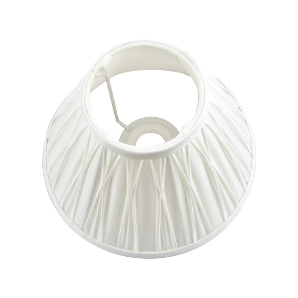 Laura Ashley Fenn Silk Empire Drum Shade White 20cm/8 inch – from Amos Lighting + Home