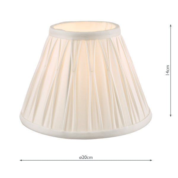 Laura Ashley Fenn Silk Empire Drum Shade White 20cm/8 inch – from Amos Lighting + Home