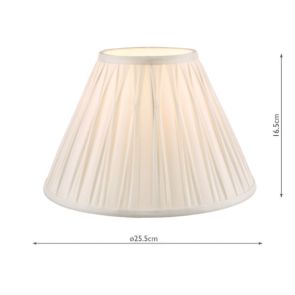 Laura Ashley Fenn Silk Empire Drum Shade White 25cm/10 inch – from Amos Lighting + Home