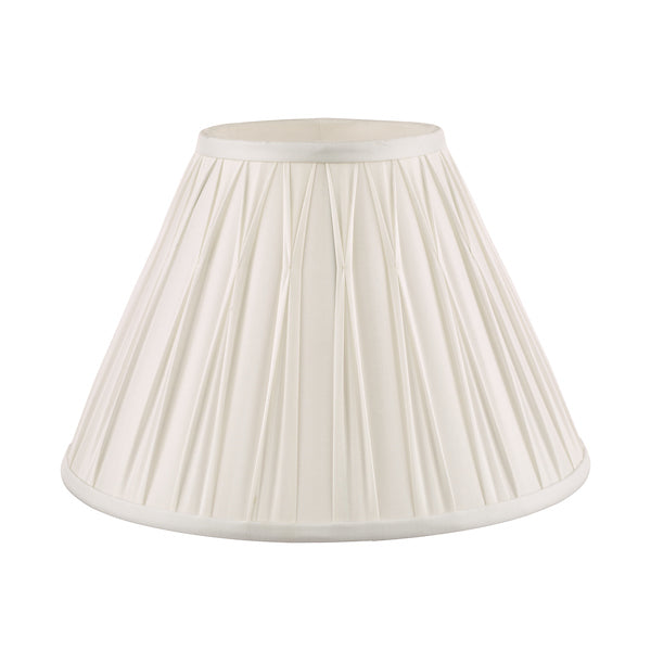 Laura Ashley Fenn Silk Empire Drum Shade White 25cm/10 inch – from Amos Lighting + Home