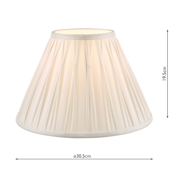 Laura Ashley Fenn Silk Empire Drum Shade White 30cm/12 inch – from Amos Lighting + Home