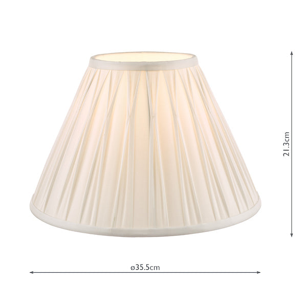 Laura Ashley Fenn Silk Empire Drum Shade White 35cm/14 inch – from Amos Lighting + Home