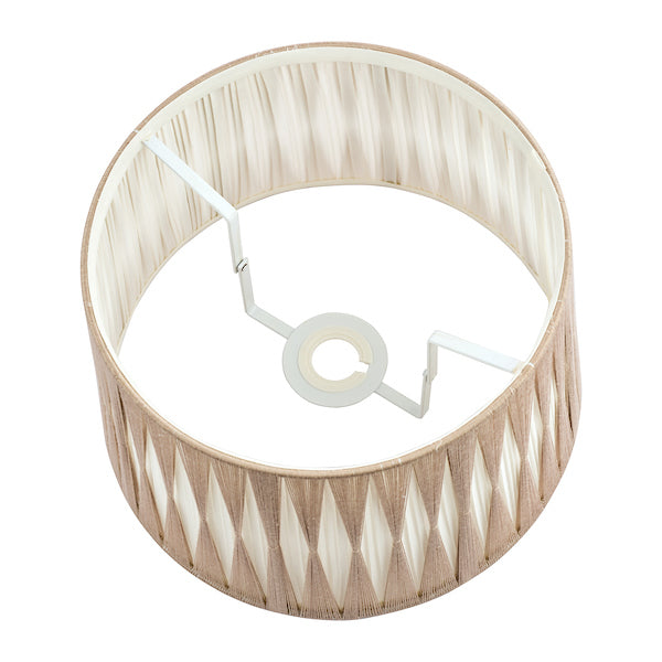 Laura Ashley Gathered Pleat Cotton Shade Natural 30cm/12 inch – from Amos Lighting + Home