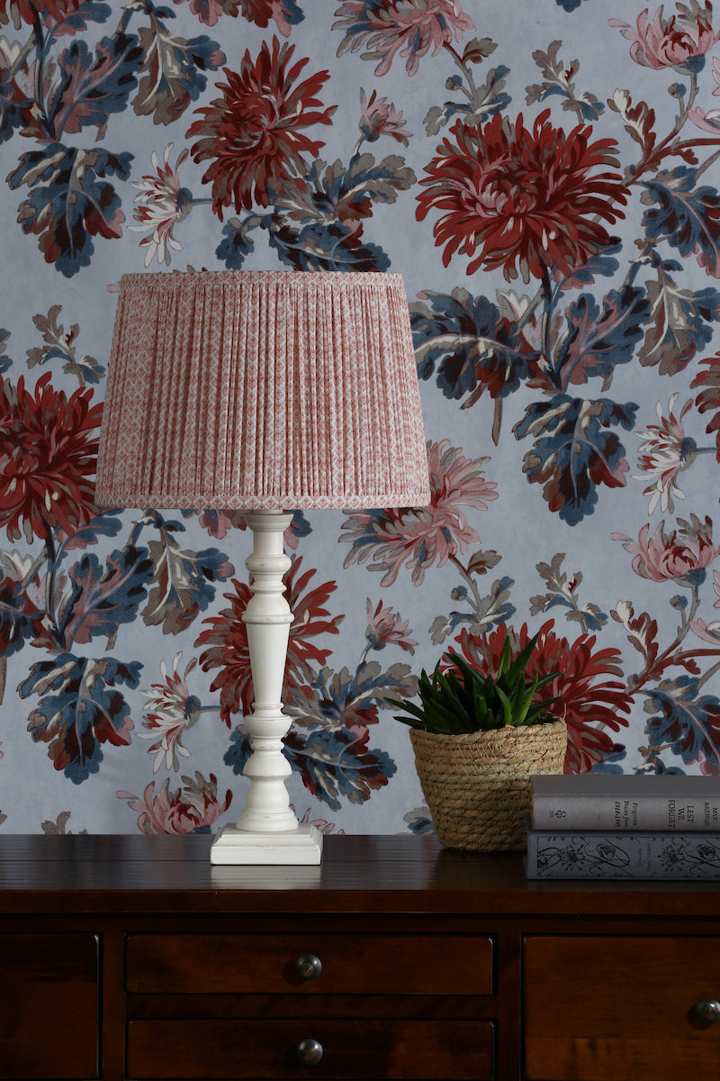Laura Ashley Gwendolen Pink Pattern Cotton Shade 30.5cm/12 inch – from Amos Lighting + Home