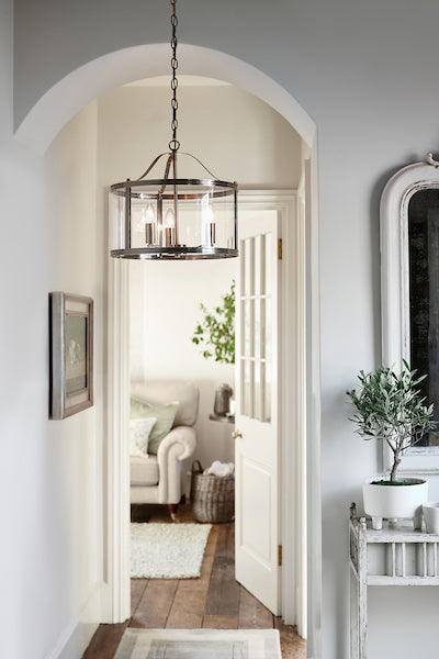 Laura Ashley Harrington 3 Light Pendant Polished Nickel – from Amos Lighting + Home