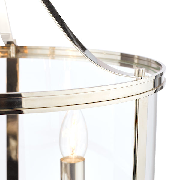 Laura Ashley Harrington 3 Light Pendant Polished Nickel – from Amos Lighting + Home