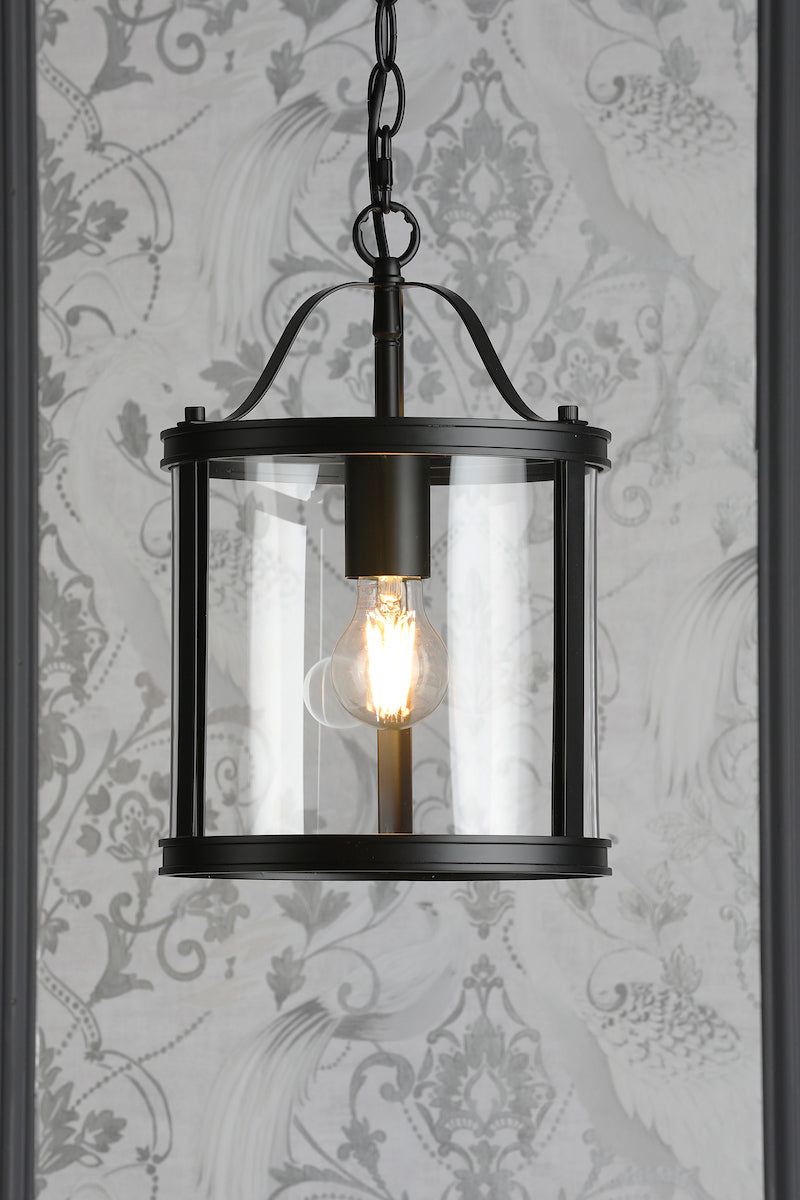 Laura Ashley Harrington Single Pendant Matt Black – from Amos Lighting + Home