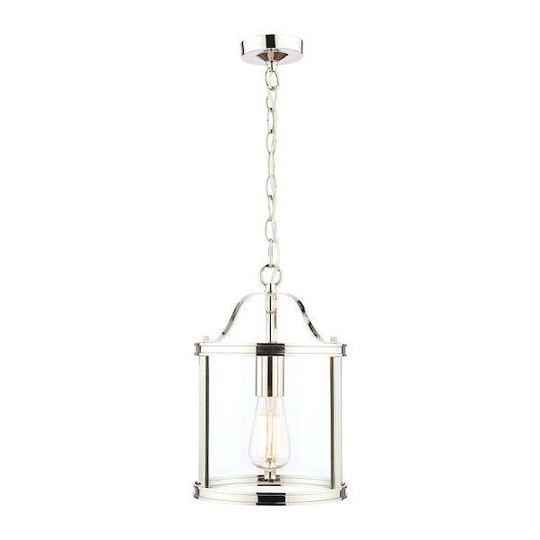 Laura Ashley Harrington Single Pendant Polished Nickel – from Amos Lighting + Home