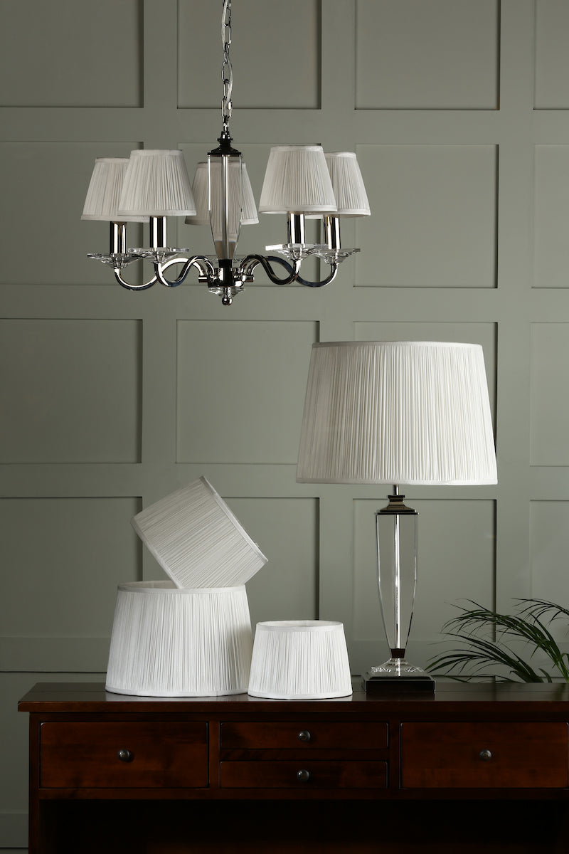 Laura Ashley Hemsley Silk Shade Cream 14cm/5 inch – from Amos Lighting + Home
