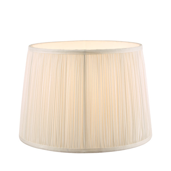 Laura Ashley Hemsley Pleated Silk Empire Drum Shade Cream 20cm/8 inch – from Amos Lighting + Home