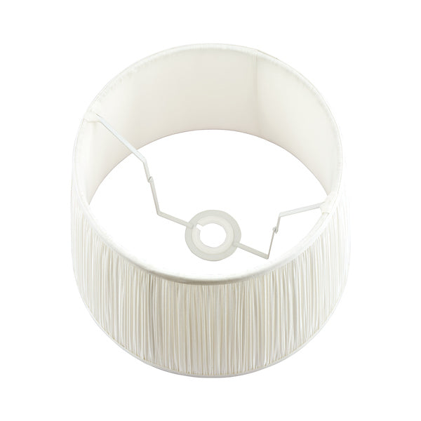 Laura Ashley Hemsley Pleated Silk Empire Drum Shade Cream 20cm/8 inch – from Amos Lighting + Home