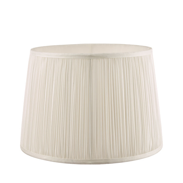 Laura Ashley Hemsley Pleated Silk Empire Drum Shade Cream 25cm/10 inch – from Amos Lighting + Home