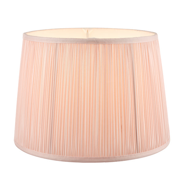 Laura Ashley Hemsley Pleated Silk Empire Drum Shade Pink 25cm/10 inch – from Amos Lighting + Home