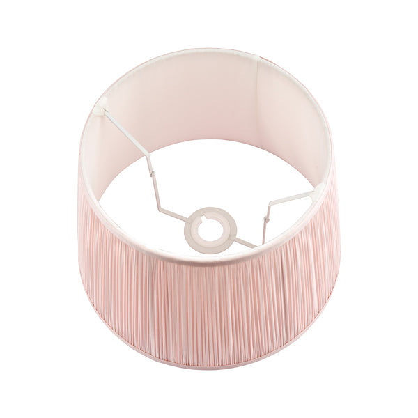 Laura Ashley Hemsley Pleated Silk Empire Drum Shade Pink 25cm/10 inch – from Amos Lighting + Home