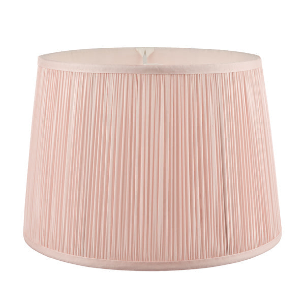 Laura Ashley Hemsley Pleated Silk Empire Drum Shade Pink 25cm/10 inch – from Amos Lighting + Home