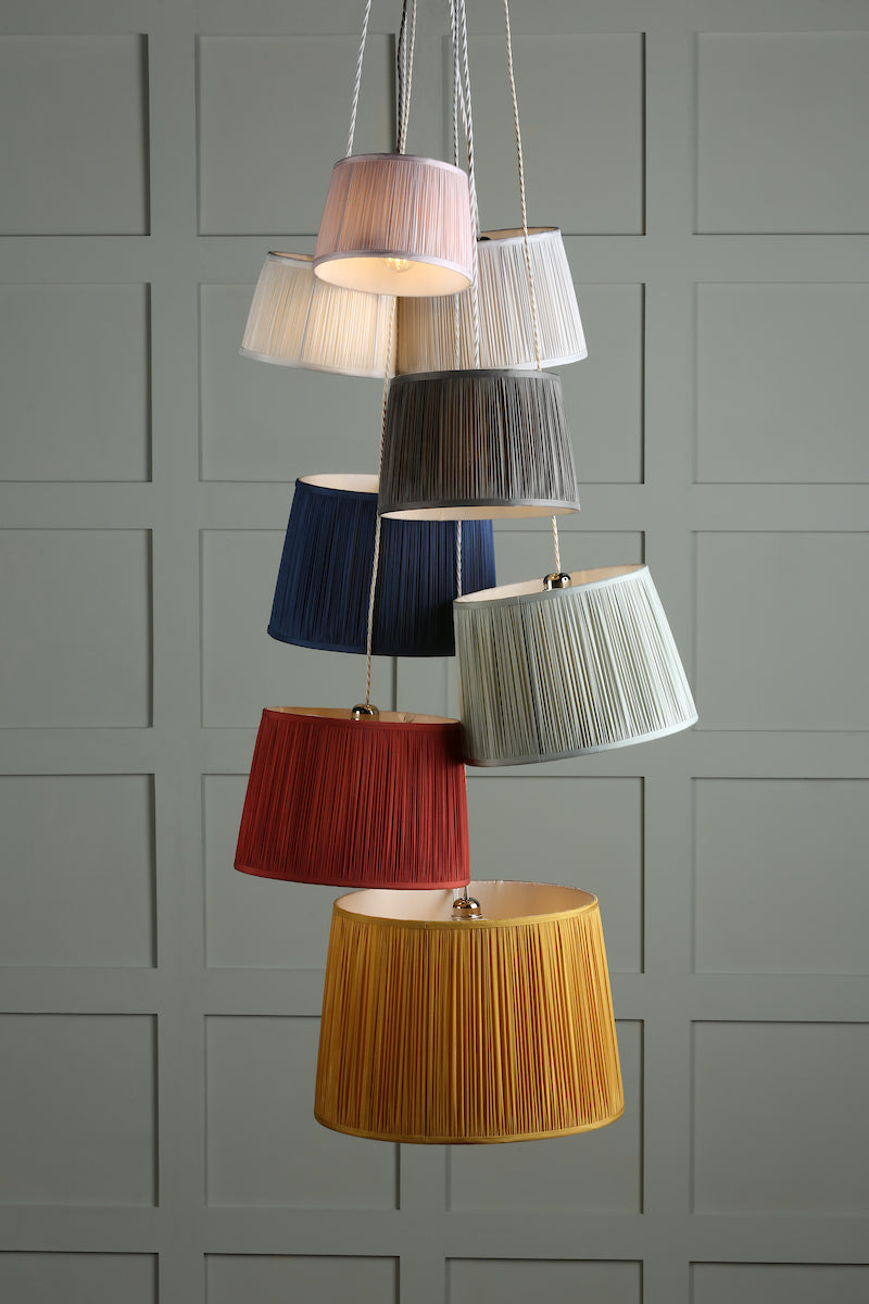 Laura Ashley Hemsley Silk Shade Silver 40.5cm/16 inch – from Amos Lighting + Home