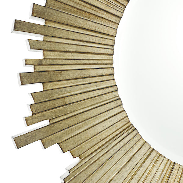 Laura Ashley Lovell Round Mirror Champagne 99cm – from Amos Lighting + Home