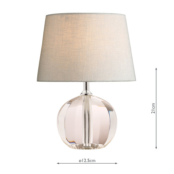 Laura Ashley Lydia Hand-Cut Faceted Crystal Glass Globe Table Lamp Base Petite – from Amos Lighting + Home