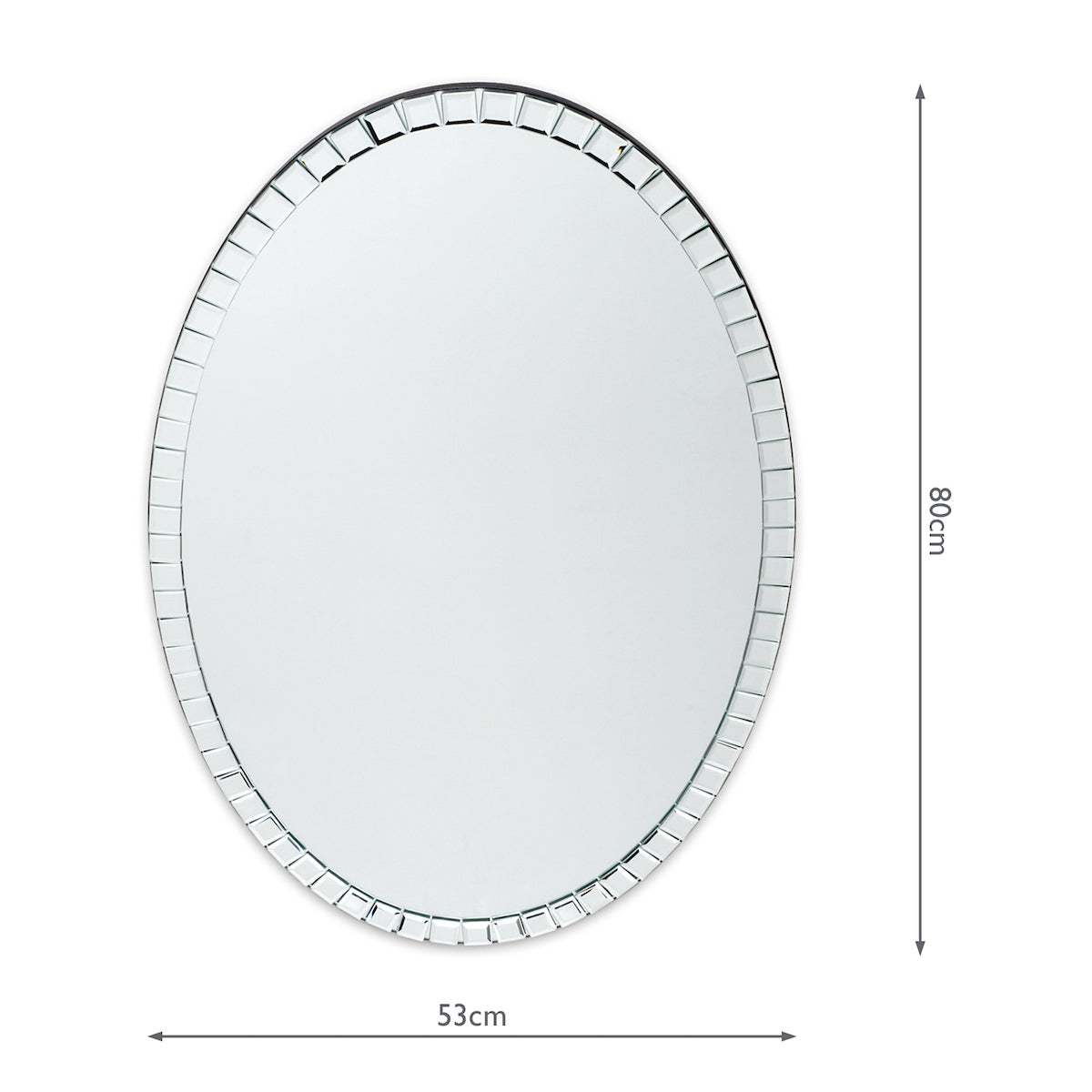 Laura Ashley Marcella Oval Mirror 80 x 53cm – from Amos Lighting + Home