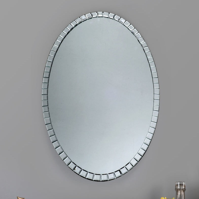 Laura Ashley Marcella Oval Mirror 80 x 53cm – from Amos Lighting + Home