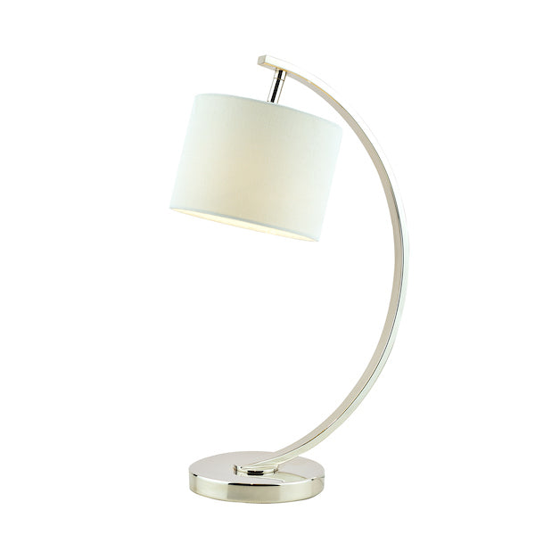 Laura Ashley Noah Nickel Table Lamp with White Shade – from Amos Lighting + Home