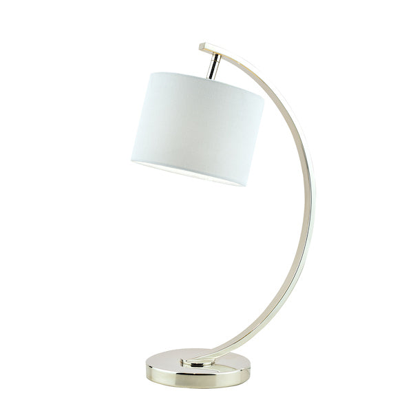 Laura Ashley Noah Nickel Table Lamp with White Shade – from Amos Lighting + Home
